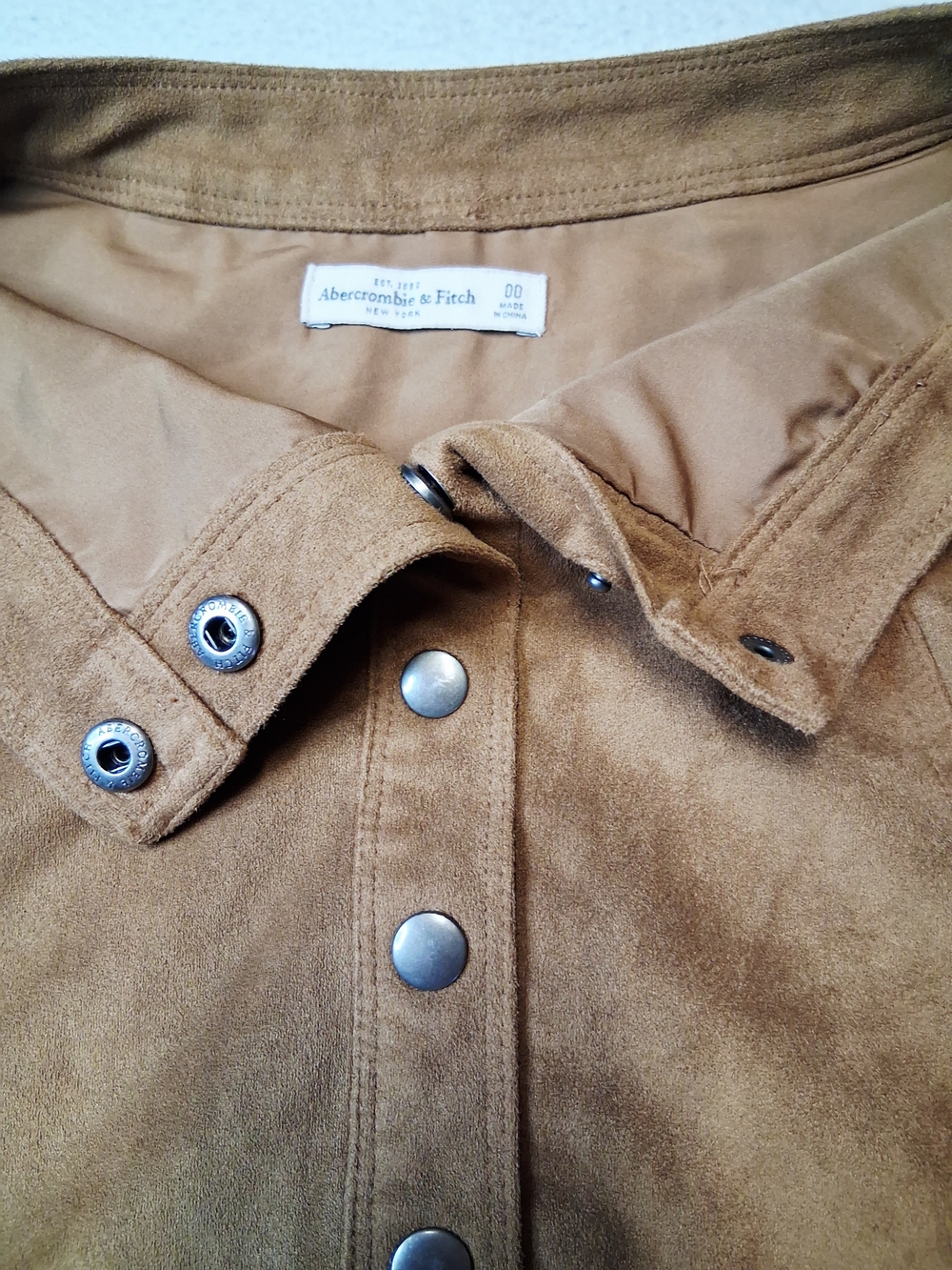 Abercrombie & Fitch Suede-Look Brown A-Line Skirt - Picture 7 of 10